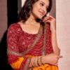 Yellow Georgette Printed Saree - Image 2