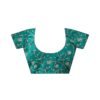 Dark Turquoise Georgette Bandhani Saree - Image 7