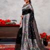 Silver Silk Woven Saree - Image 3