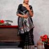 Silver Silk Woven Saree - Image 2