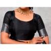 Silver Silk Woven Saree - Image 7