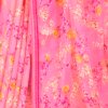 Pink Chiffon Printed Saree - Image 3