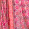 Pink Chiffon Printed Saree - Image 3