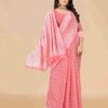 Pink Cotton Plain Saree