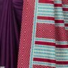 Purple Silk Printed Saree - Image 5