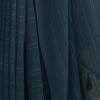Teal Georgette Plain Saree - Image 4