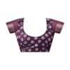 Purple Printed Cotton Saree - Image 8