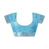 Blue Printed Cotton Saree - Image 8