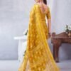 Yellow Printed Cotton Saree - Image 5