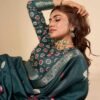 Green Silk Printed Saree - Image 2