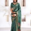 Green Silk Printed Saree