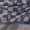 Blue Silk Printed Saree - Image 6
