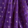 Purple Banarasi Georgette Woven Saree - Image 4