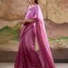 Pink Banarasi Georgette Woven Saree