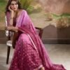 Pink Banarasi Georgette Woven Saree - Image 3