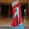 Red Banarasi Silk Woven Saree
