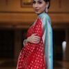 Red Banarasi Silk Woven Saree - Image 3