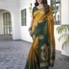 Yellow Banarasi Silk Woven Saree