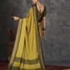 Yellow Kanjivaram Silk Woven Saree - Image 3