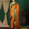 Yellow Kanjivaram Silk Woven Saree