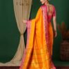Blue Kanjivaram Silk Woven Saree - Image 3