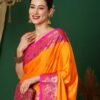 Blue Kanjivaram Silk Woven Saree - Image 2