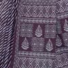 Wine Printed Cotton Leheriya Saree - Image 11