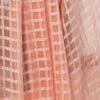 Peach Checkered Chiffon Woven Saree - Image 8