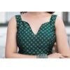 Rama Green Georgette Printed Saree - Image 6