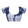 Navy Blue Chiffon Zari Plain Saree - Image 7