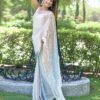 White Georgette Sequence Saree - Image 6