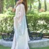 White Georgette Sequence Saree - Image 5