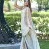 White Georgette Sequence Saree - Image 4