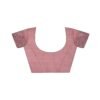 Rose Pink Organza Woven Printed Saree - Image 3