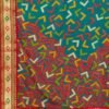 Teal Green Georgette Printed Saree - Image 7