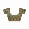 Olive Green Cotton Printed Saree - Image 8