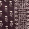 Wine Cotton Printed Saree - Image 7