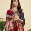 Navy Blue Silk Woven Paithani Saree - Image 2