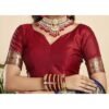 Navy Blue Silk Woven Paithani Saree - Image 7