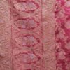 Rouge Floral Banarasi Silk Saree - Image 7