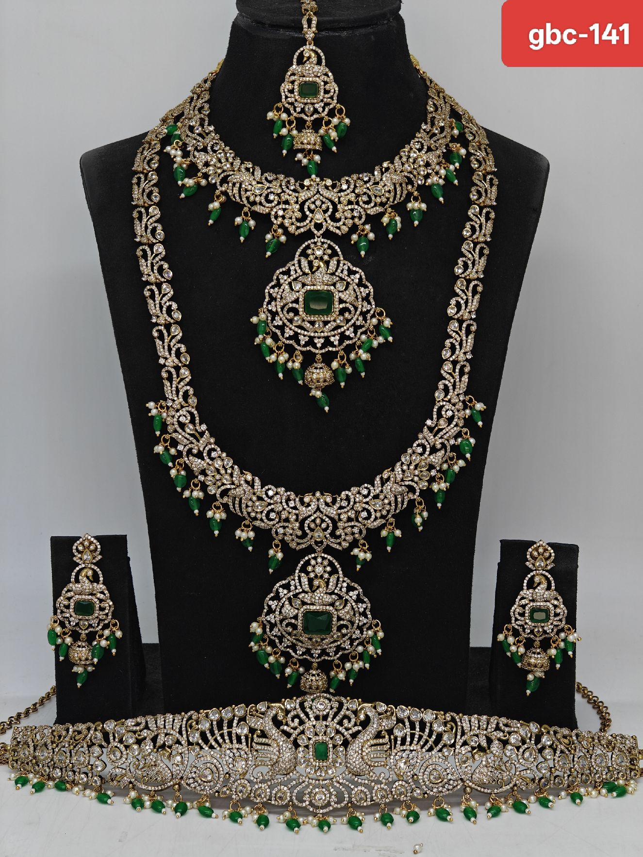 peacock design bridal set