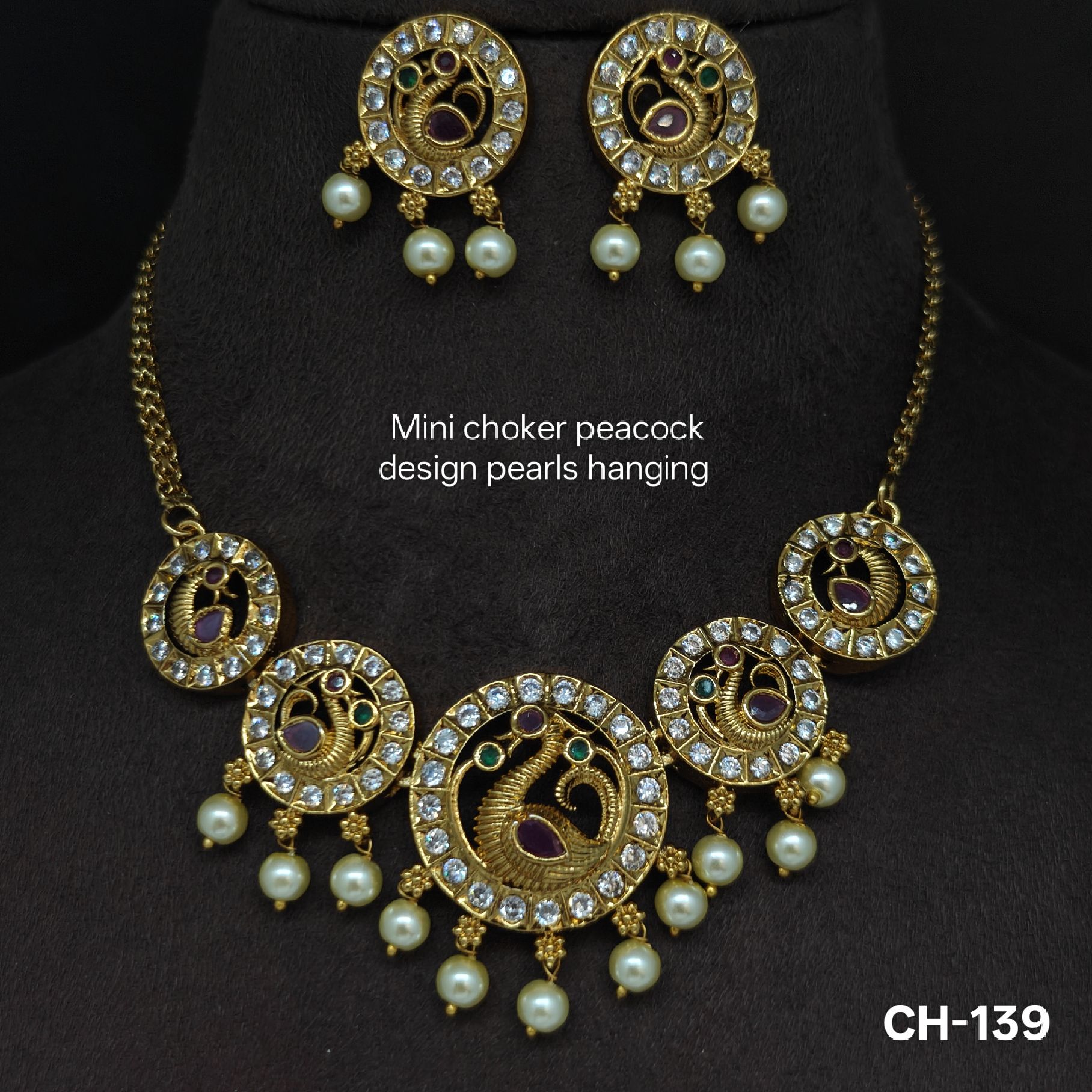 Peacock design choker