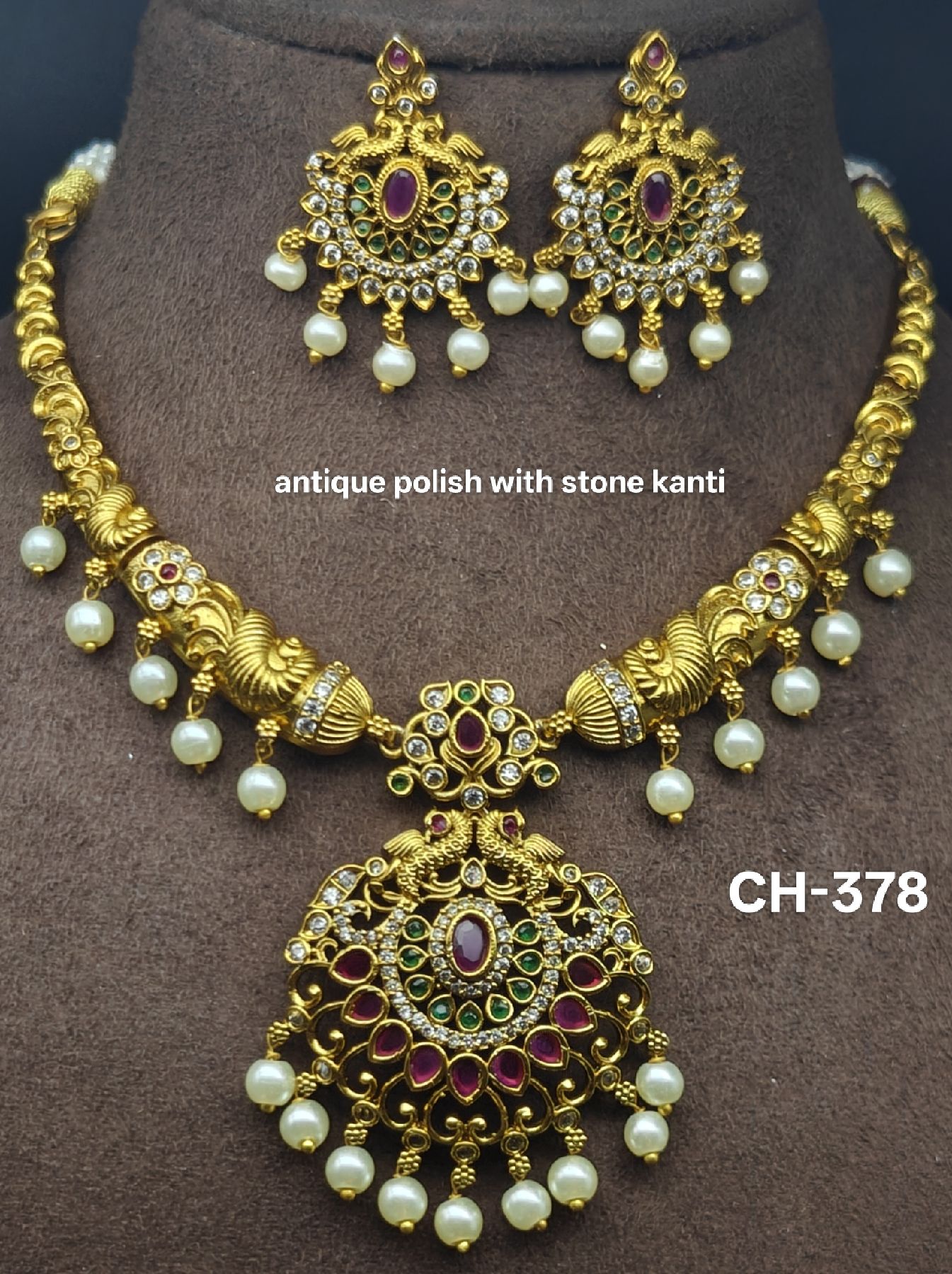 antique polish with stone kanti