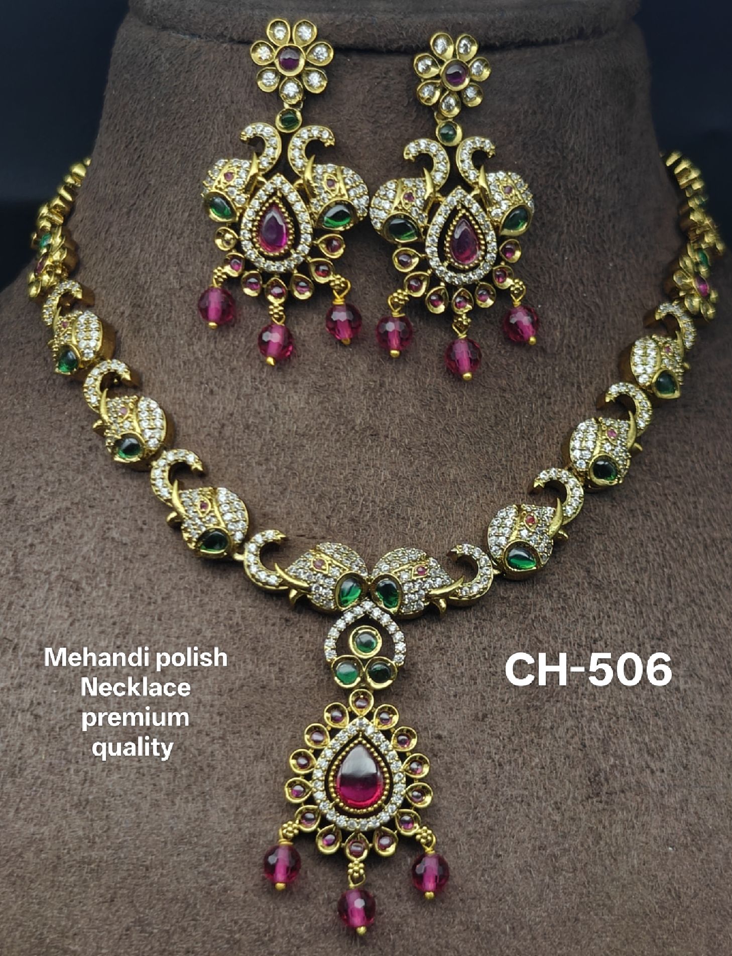 Mehandi polish Necklace