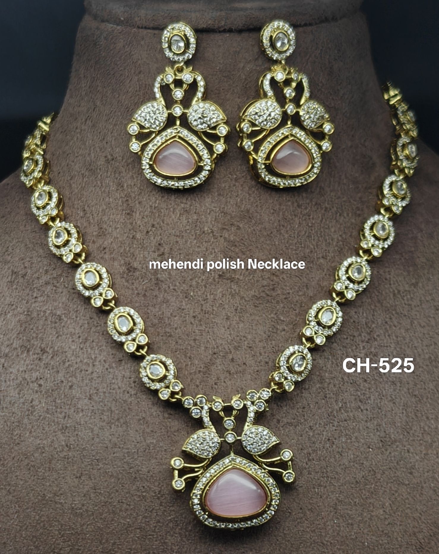 stone Necklace peacock design