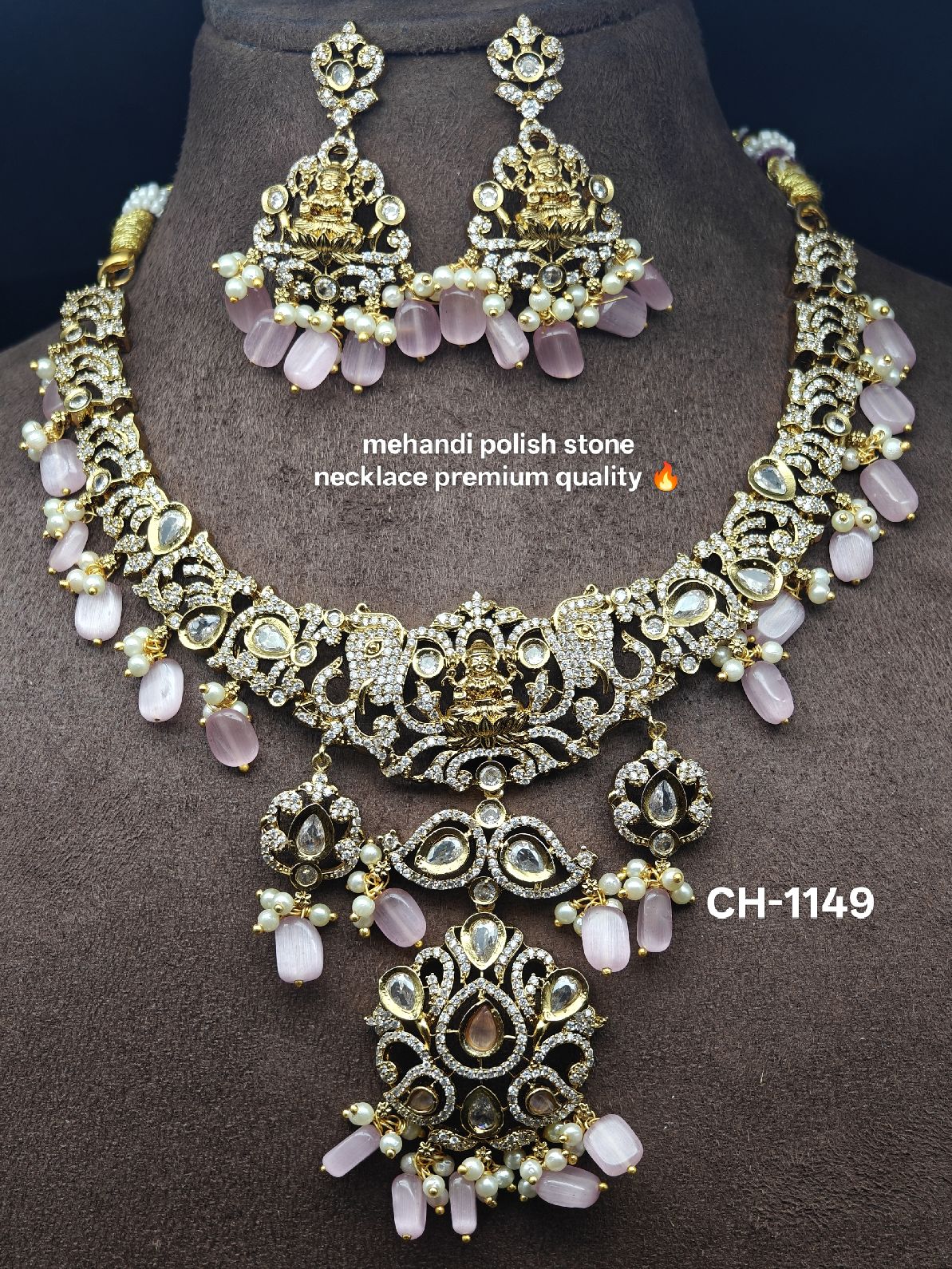 stone with Laxmi devi mehandi polish