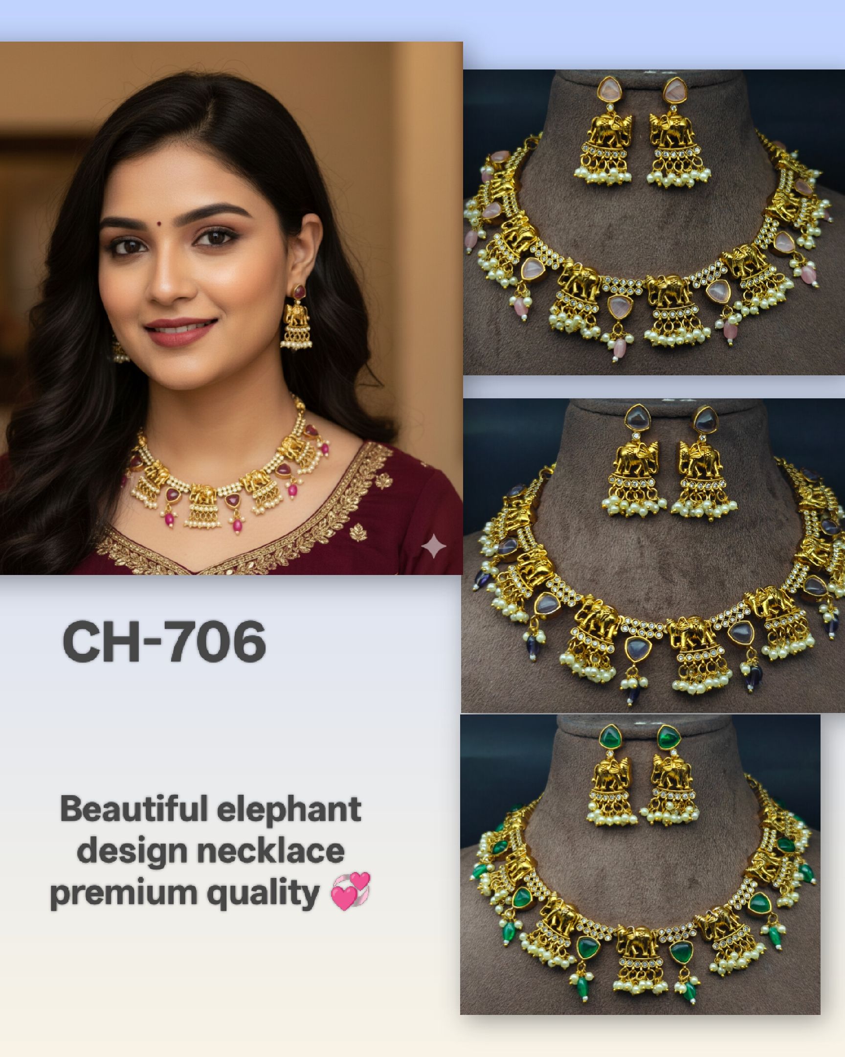 Elephant design necklace