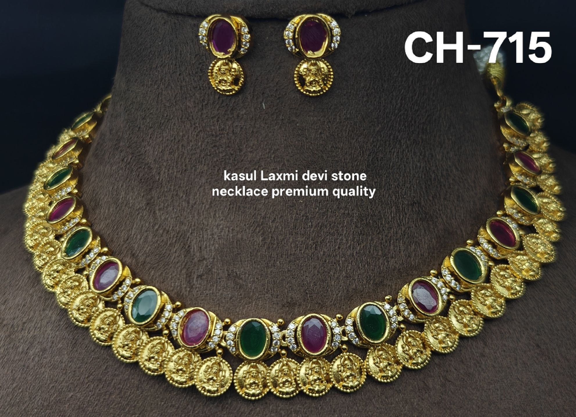 laxmi kasul multi stone necklace