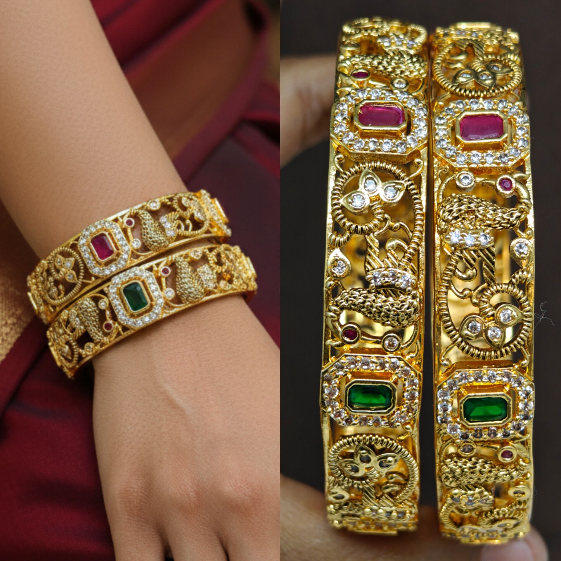 peacock design bangles