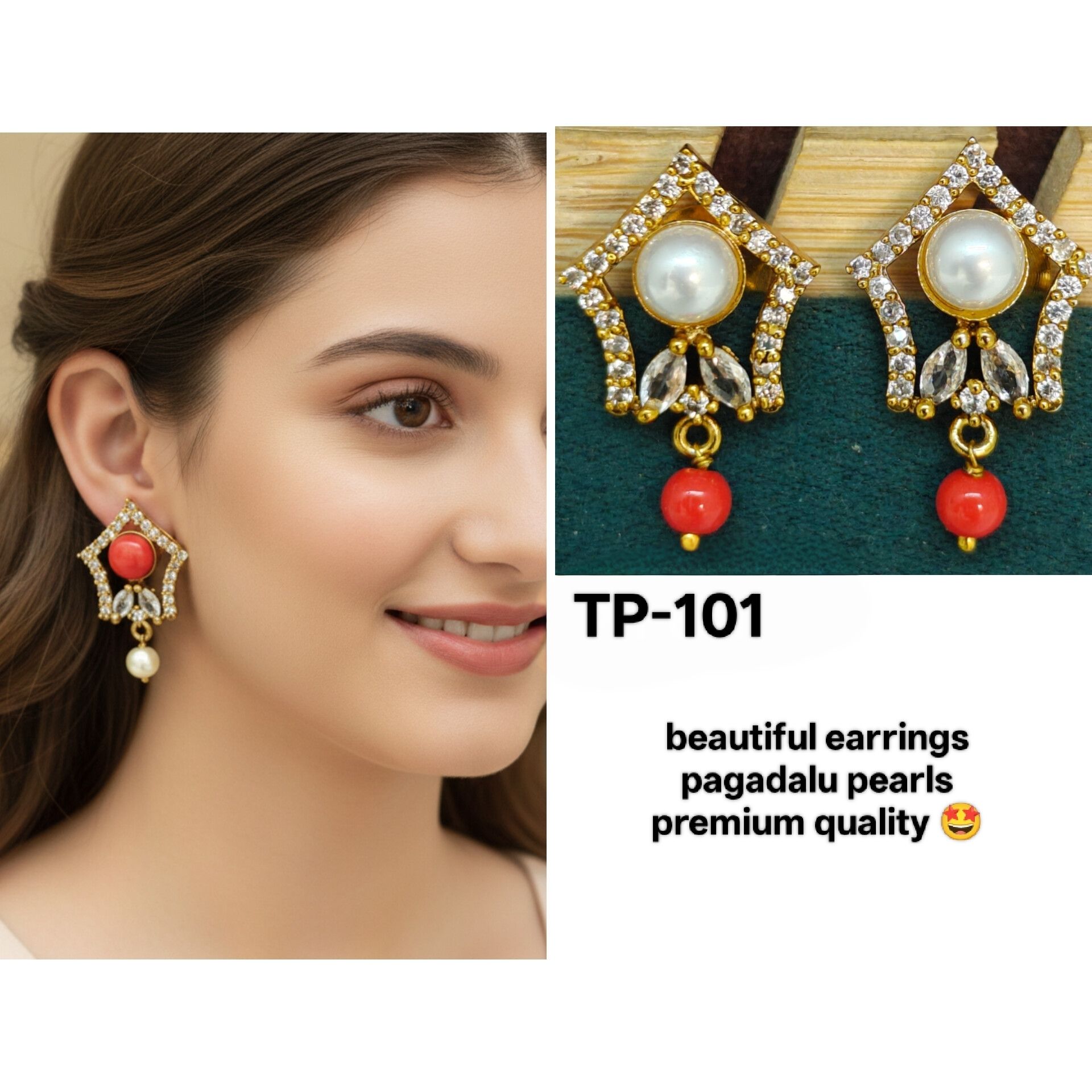 Pagdam pearls earrings